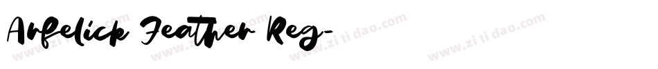 Arfelick Feather Reg字体转换